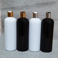 500ML Empty Skin Care Cosmetic Package Bottles With gold Silver Disc Cap Liquid Soap Shampoo PET Container Lotion Cream Bottle