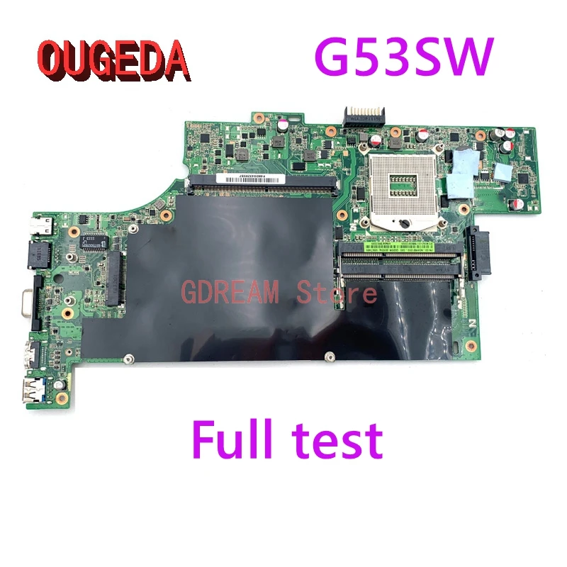 

OUGEDA 60-N3HMB1200 69N0KTM12C09 For Asus G53SW laptop Motherboard HM65 DDR3 4 RAM Slots main board full test