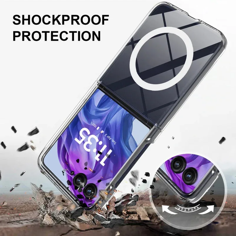 ELVEV Magnetic Anti-Fingerprint Phone Case with Soft TPU and PC Protection