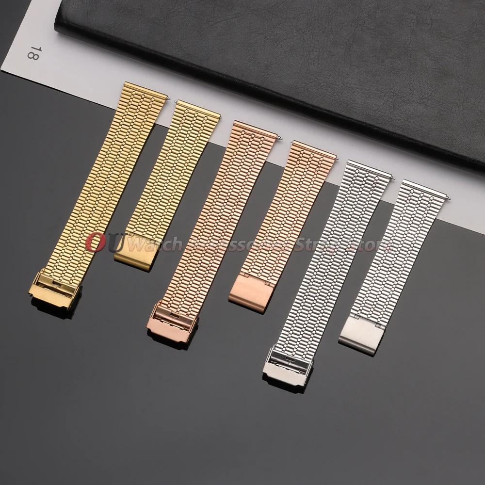 Premium Stainless Steel Quick Release Watch Strap - Universal 20mm/22mm Metal Band Bracelet