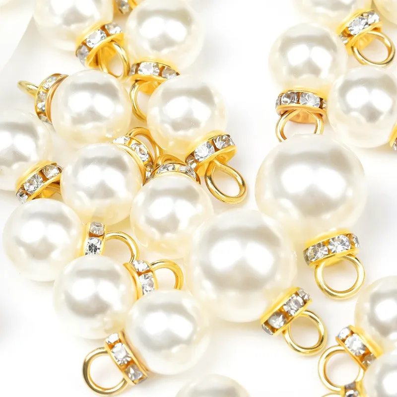 

30pcs 8-16mm Pearl Beads Pendant Charms For Diy Earrings Making Bracelet Necklaces Brooches Jewelry Making Accessories