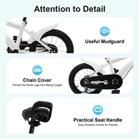 Vélo pour enfants de 14 pouces avec roue auxiliaire ‎ Vélo pour enfants débutants, hauteur de selle réglable de 43 à 49 cm, pour les loisirs des enfants 3