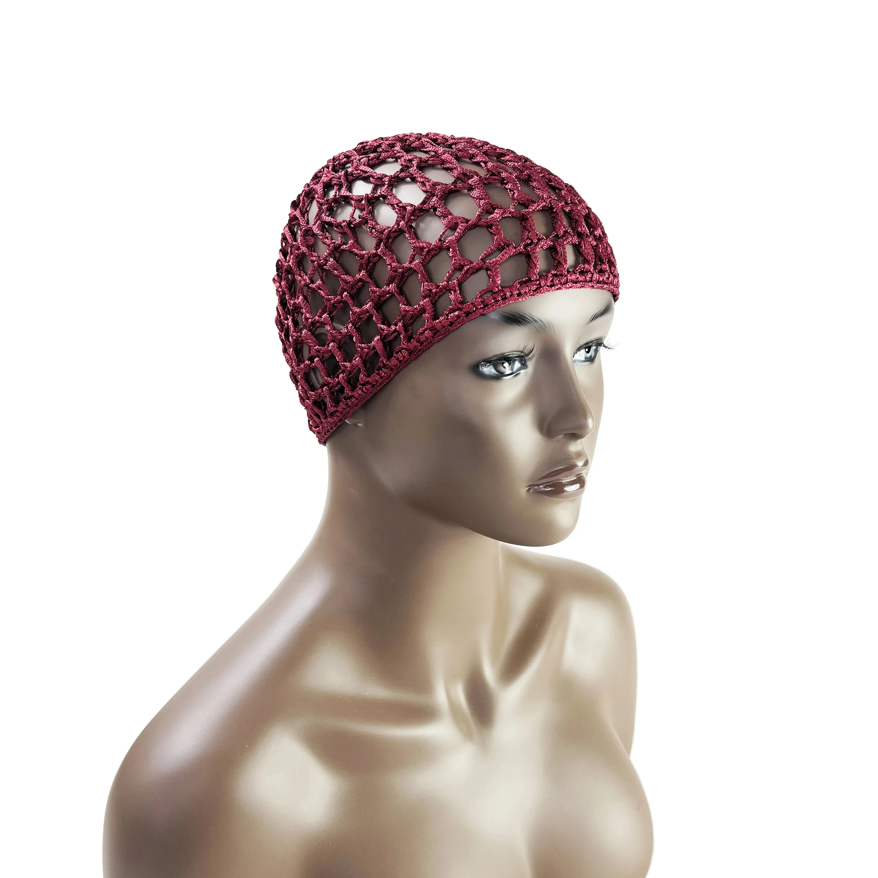Hair Net Wrap For Sleep 2 PCS Mesh Nets Cap Snoods Cover Sleeping Knit Hairnets Elastic Head Wrap Bathing Shower Caps Wig Hairnet Crochet Sew Weave Press