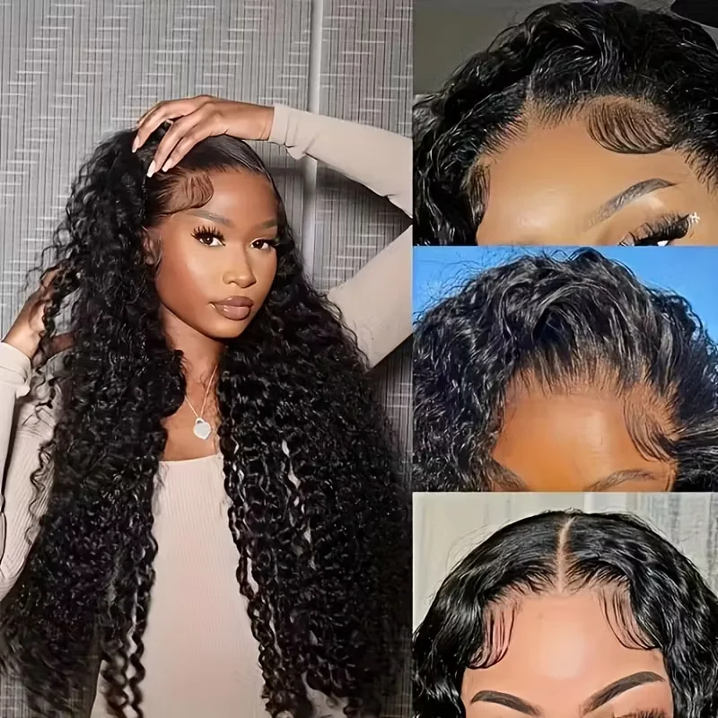 42 Inch 13x6 13x4 Deep Wave HD Lace Frontal Human Hair Wigs 5x5 Glueless Deep Curly Human Hair Full Lace Front Human Hair Wigs 3