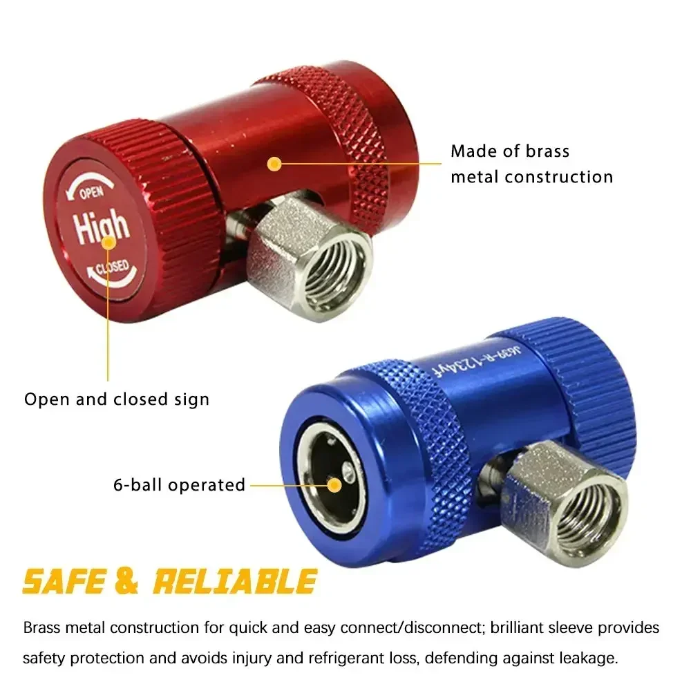 Enhanced Product Title: Quick-Connect Refrigerant Adapter Conversion Kit - 2 Piece Set