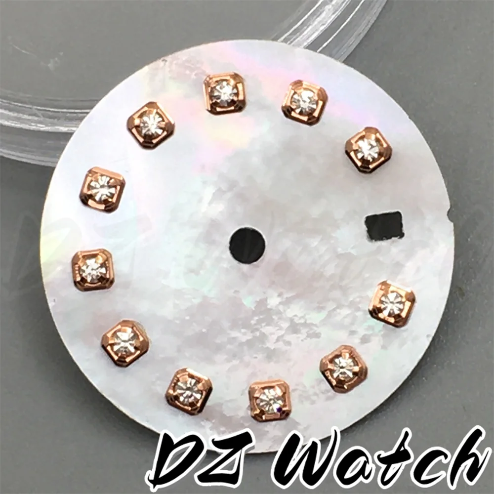 Stunning 20.5mm Multicolor Sunburst Watch Dial with Diamond Markers and Date Window