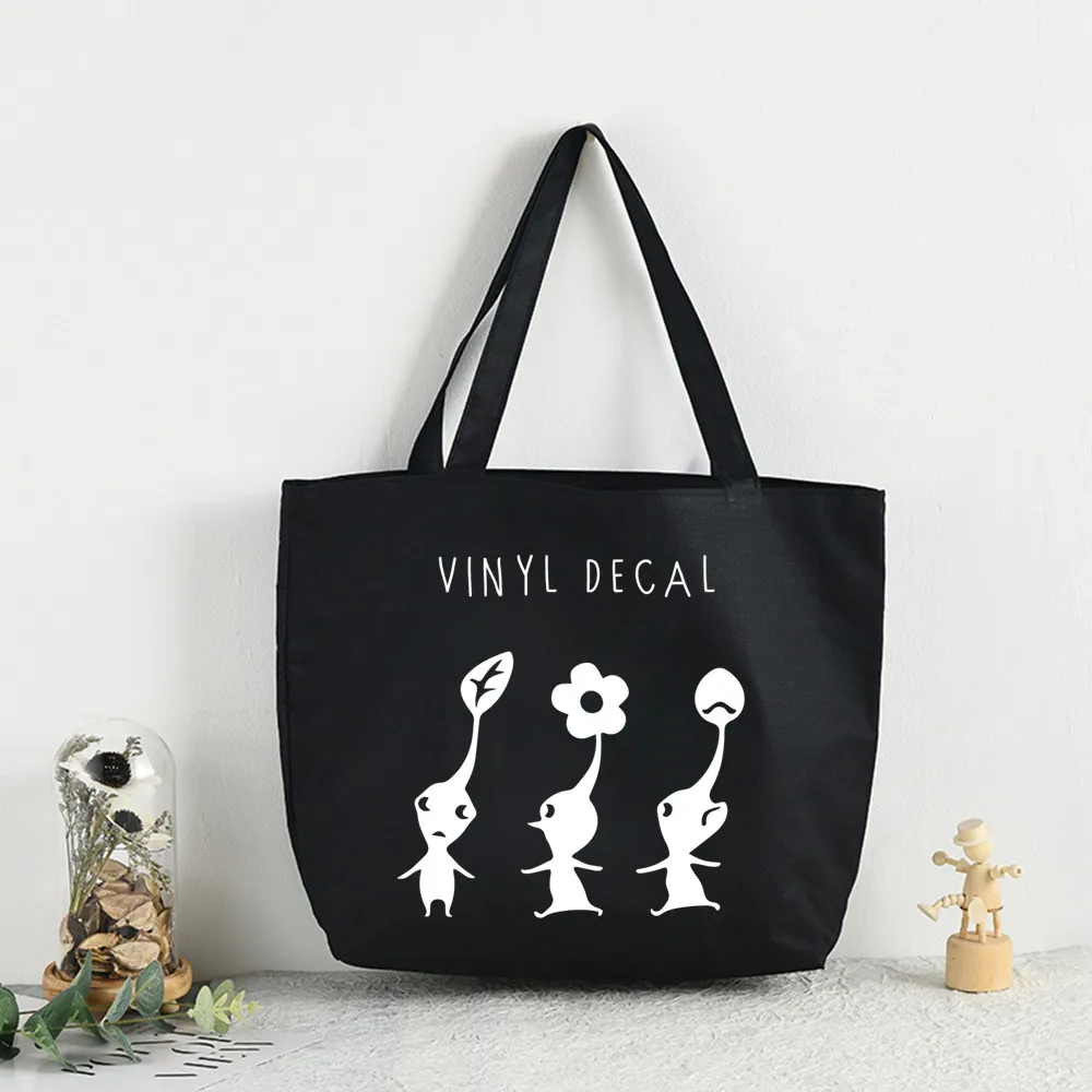 

Pikmin Shopping Bag Print Original Design White Unisex Fashion Travel Canvas Bags