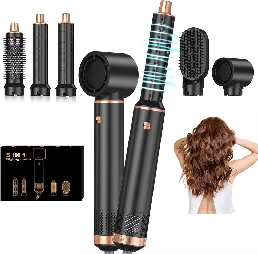5 in 1 Air Styler Hair Dryer Brush 1000W Hair Dryer Curler Straightener hair dryer for drying hair sale