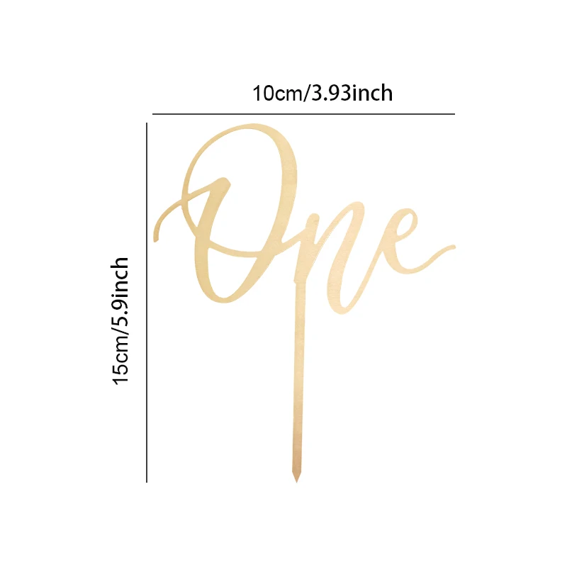 1 adet Bir Kek Topper Doğum Günü Ahşap Kek Topper Ahşap Bir Mutlu Kek Dekorasyon İlk Doğum Günü Bebek Duş Parti Süslemeleri