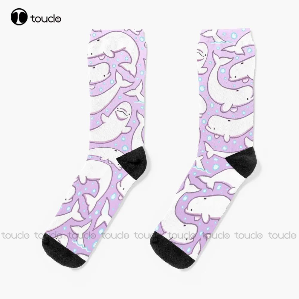 Credi Nel Beluga Whale Beluga Whale Socks Calzini Personalizzati Personalizzati Unisex Adult Teen Youth Socks Regalo Personalizzato Unisex Adulto