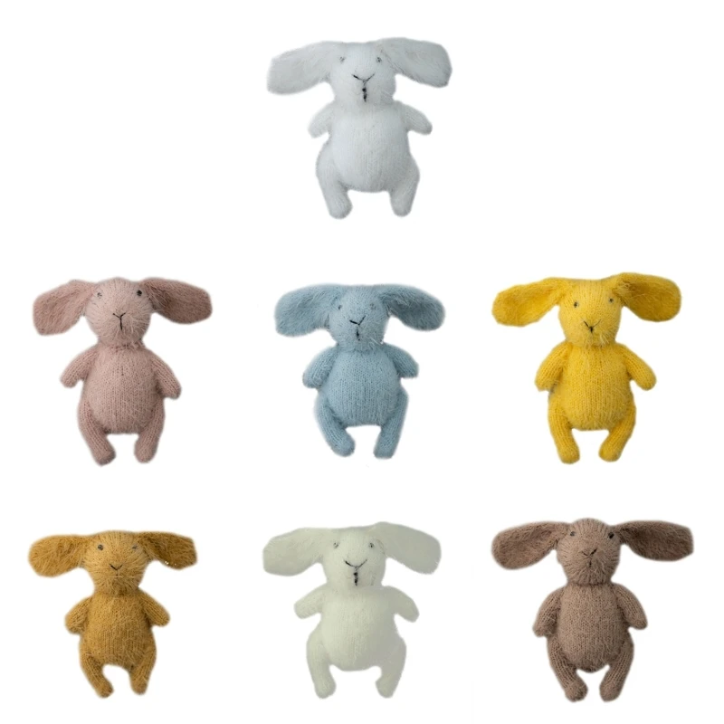 

Handmade Dolls Knitted Rabbit Baby Photography Props Studio Accessoires