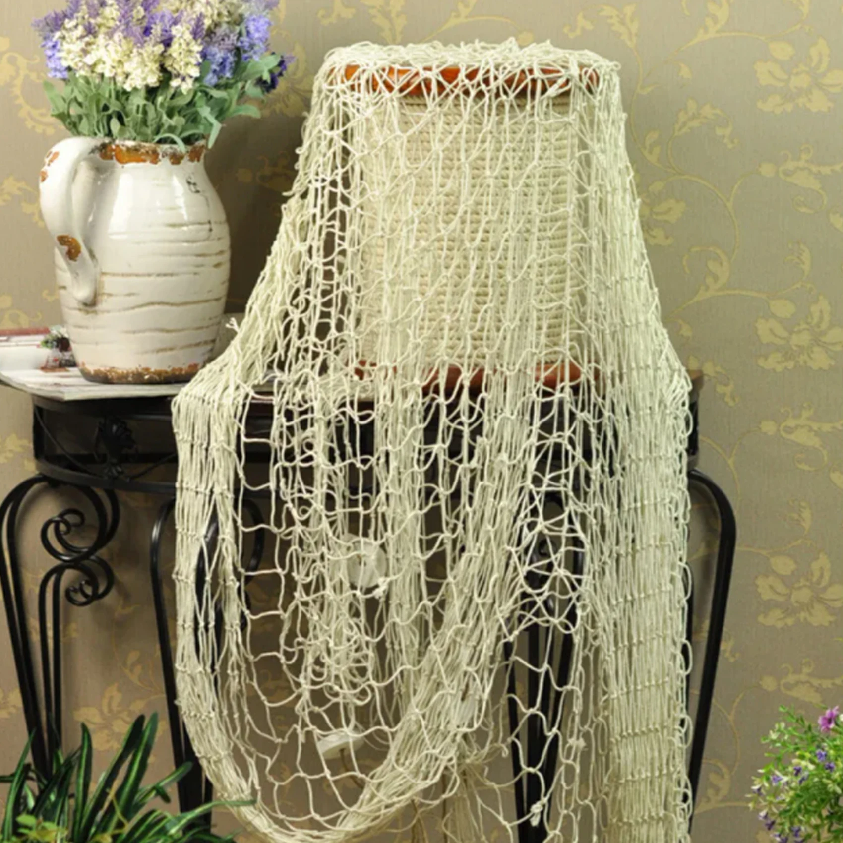 Bar Wand dekoration kreative Home Studio Prop Raum Wand dekoration mediterranen Stil Fischernetz einfarbige Netze Behänge Ornament