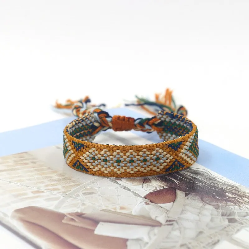 Jewelry Sets 12PCS Bohemian Woven Bracelet Suite Men and Ladies Couples Can Adjust Bracelets