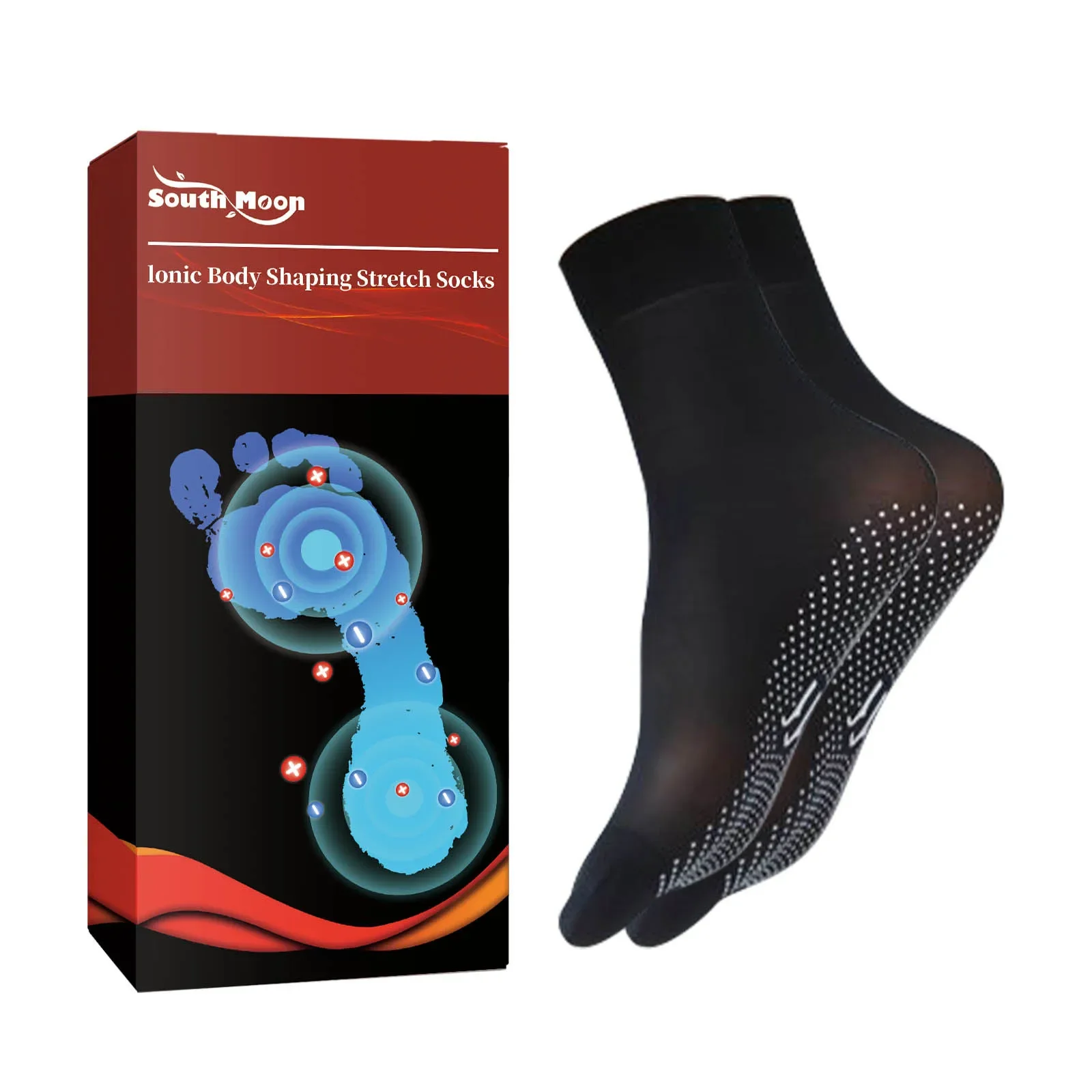 Slimming Health Socks Ionic Body Shaping Stretch Socks Relieve Varicose Veins Leg Fatigue Better Blood Circulation Non Slip Sock