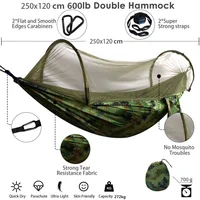 250x120cm Single Double Portable Camping Hammock with Mosquito Net Bug net Pop-up Easily Set Hammock for Travel Backyard Hiking 3