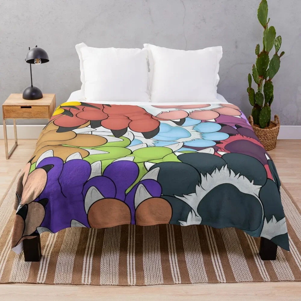 

Paws Everywhere Throw Blanket Flannels valentine gift ideas Sofa Quilt Blankets