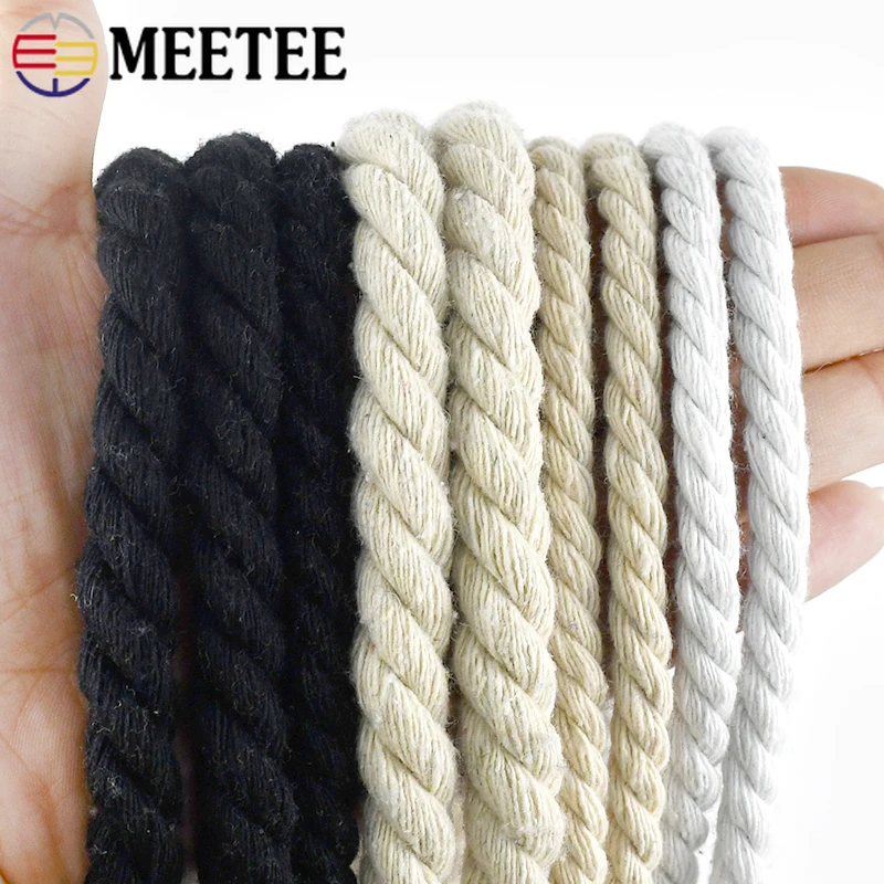 10M 1/2/3/mm 5M 4/5/6mm Twisted Cord Macrame Rope for Handmade