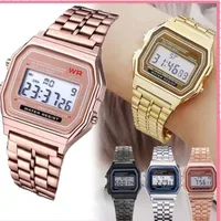 Bracelet en acier montres femmes montre hommes horloge d'affaires multifonction LED numérique sport montre-bracelet horloge électronique Electron wi 2
