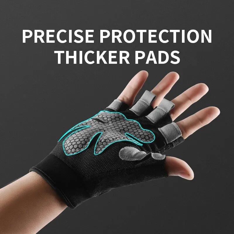 Sports Fitness Men And Women Weightlifting Breathable Non-Slip Silicone Half-Finger Cycling Gloves 3