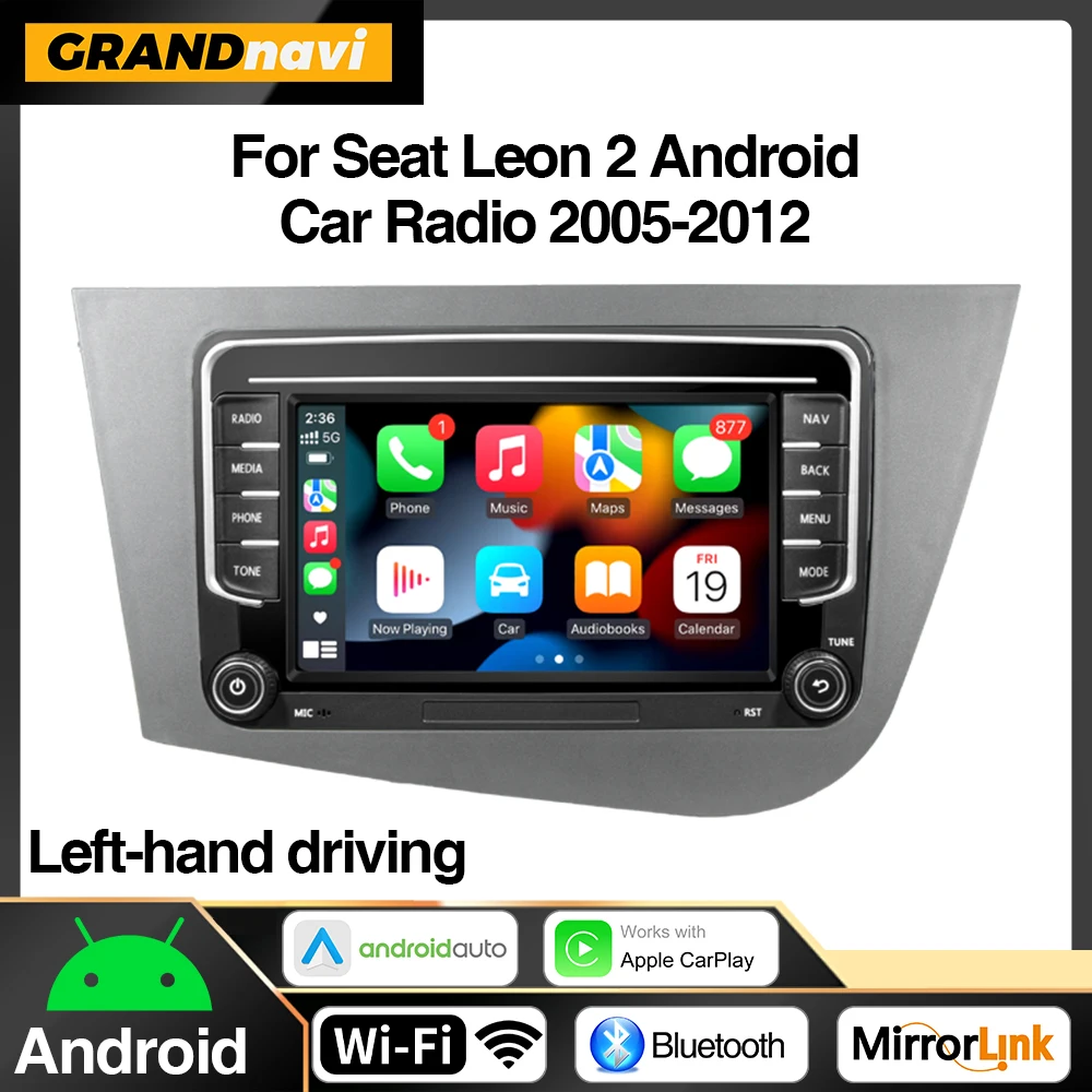 2Din Android 13 Car Radio For Seat Leon 2 MK2 2005-2012 Multimedia Player