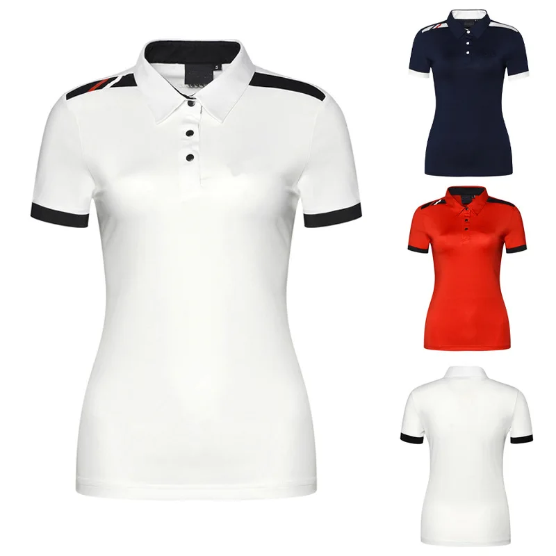 

New Golf wear brand women summer breathable sweat wicking short sleeved T-shirt outdoor sports golf quick drying comfortable top