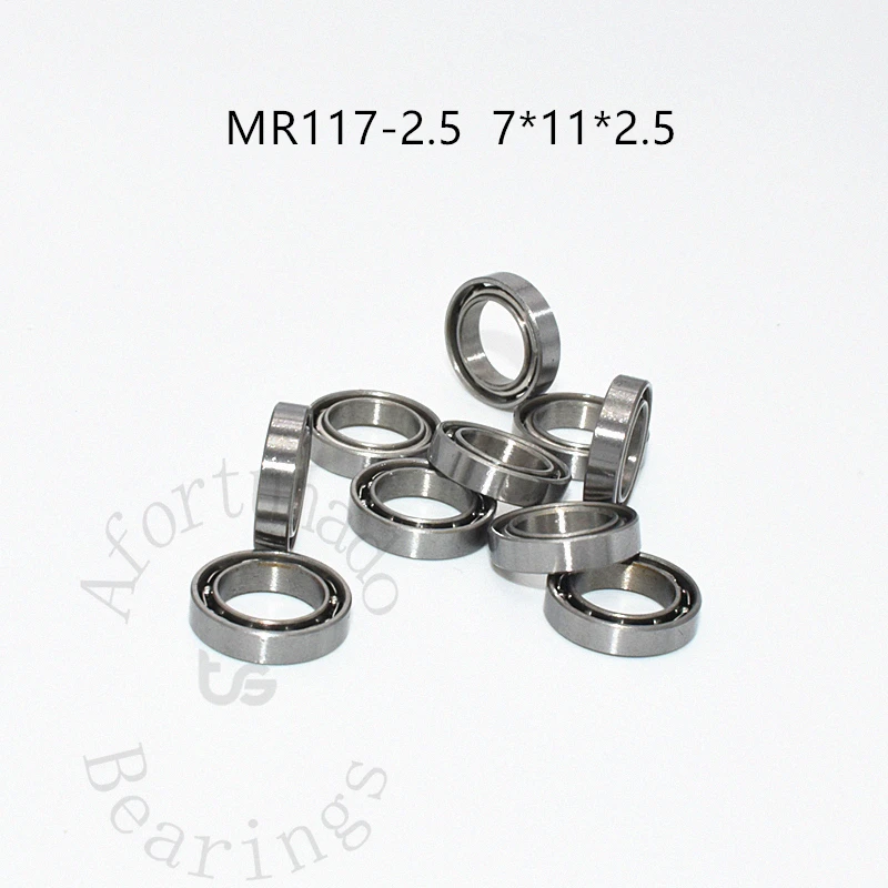 

MR117-2.5 Miniature Bearing 10Pieces 7*11*2.5(mm) free shipping chrome steel High speed parts