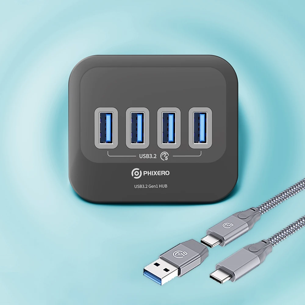 Splitter Adaptador, Tomada Vários, OTG 3.0 com
