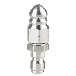 High-Pressure Sewer Cleaning Quick Connect Nozzle - Washing Accessories (White)