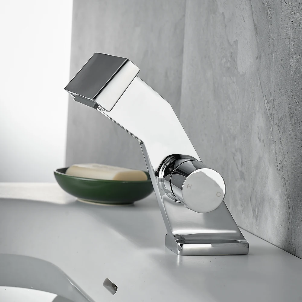 Grifo Lavabo Negro Grifo De Cascada Para Lavabo De Bau00f1o