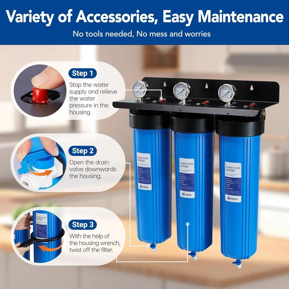 WF3-01 3-Stage Whole House Water Filtration System, Reduces Heavy Metals 6