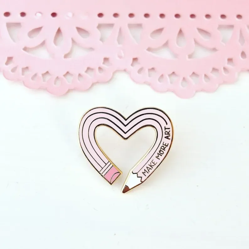 Inspire Creativity Enamel Pin - Artistic Motivation Gift