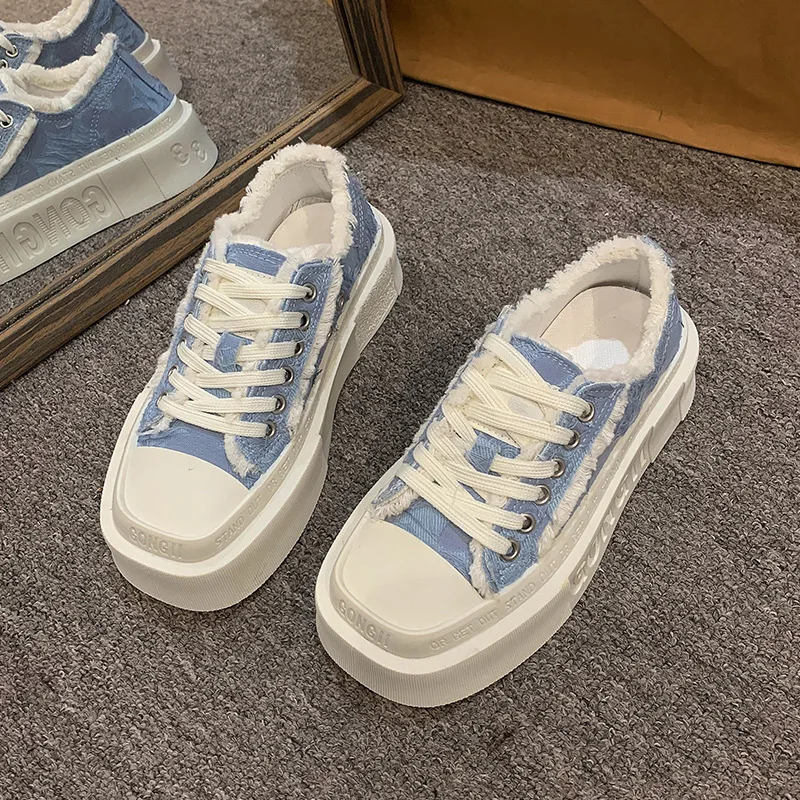 Women's Low Top Platform Skate Shoes Causal Dress Breathable Lightweight Non-Slip Sneakers Comfort Fit Walking Shoes for Lady 5