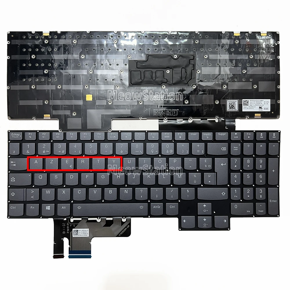 Poggiapolsi Tastiera (Palmrest) Per Lenovo Legion 7-15IMH05 - Grigio - Nuovo