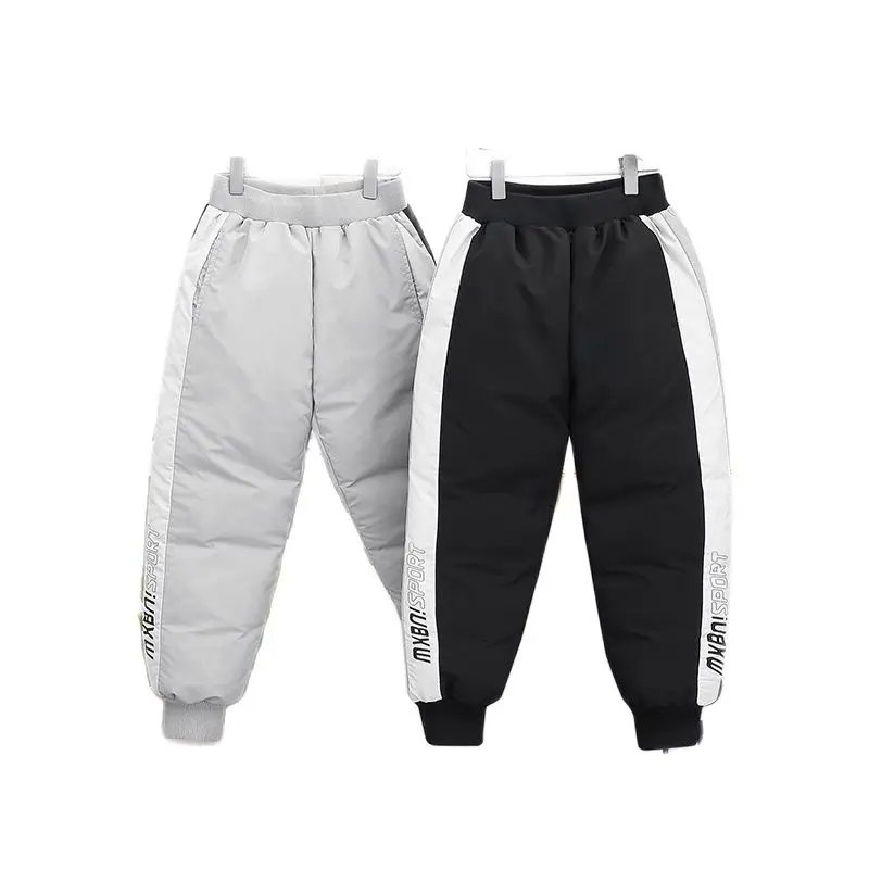 New Boys and girls down cotton trousers 2-12 years old thick warm pants, baby winter trousers children's thick Sweatpants