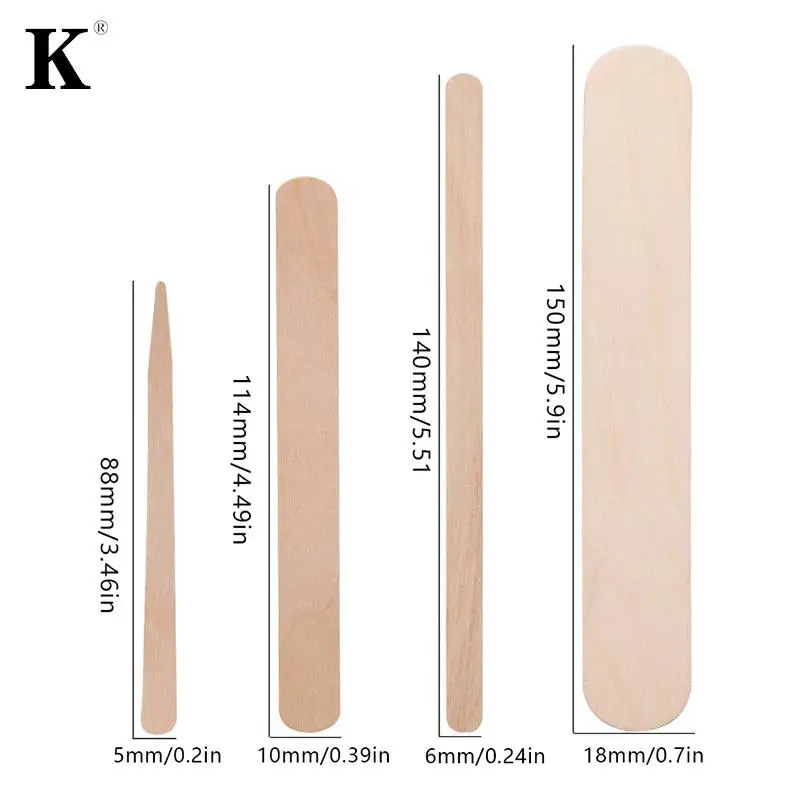 

100PCS Woman Wooden Hair Removal Stick Disposable Depilation Spatula Wax Sticks Wood Face Eyebrows Waxing Spatula Beauty Tool