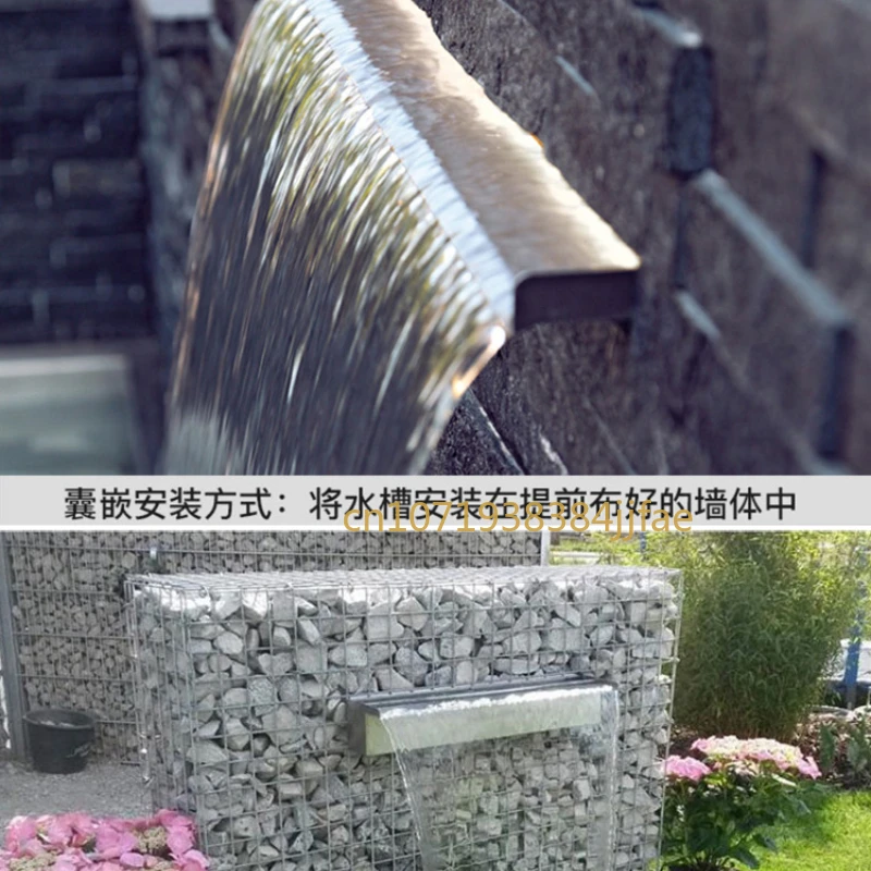 Cortina De Baino De Paisaje De Piscina Grande Al Aire Libre, Salida De Agua, Filtro De Circolazione Aciaciaciala De Estanque De Peces,