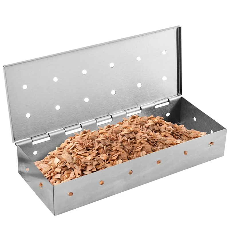 

Smoking Box for Barbecue Help Reducing the for Time Refilling Chips for Ideal Gift for Friends Who Want to Be Grill D5QD