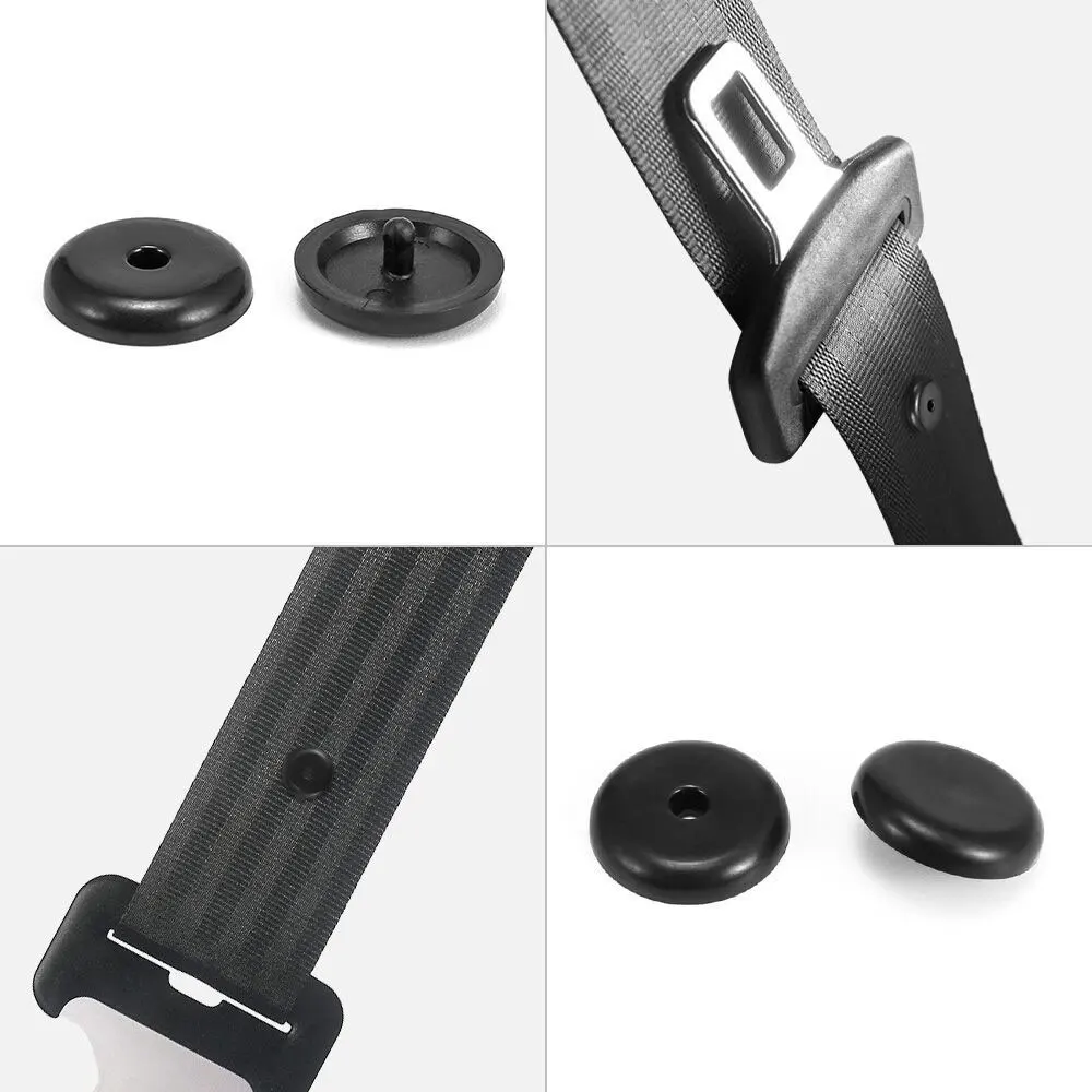 2pc/set safety Car Parts seat belt fixing clips seat belt Stopper Spacing Buckle Black Beige Stop Button Fastener