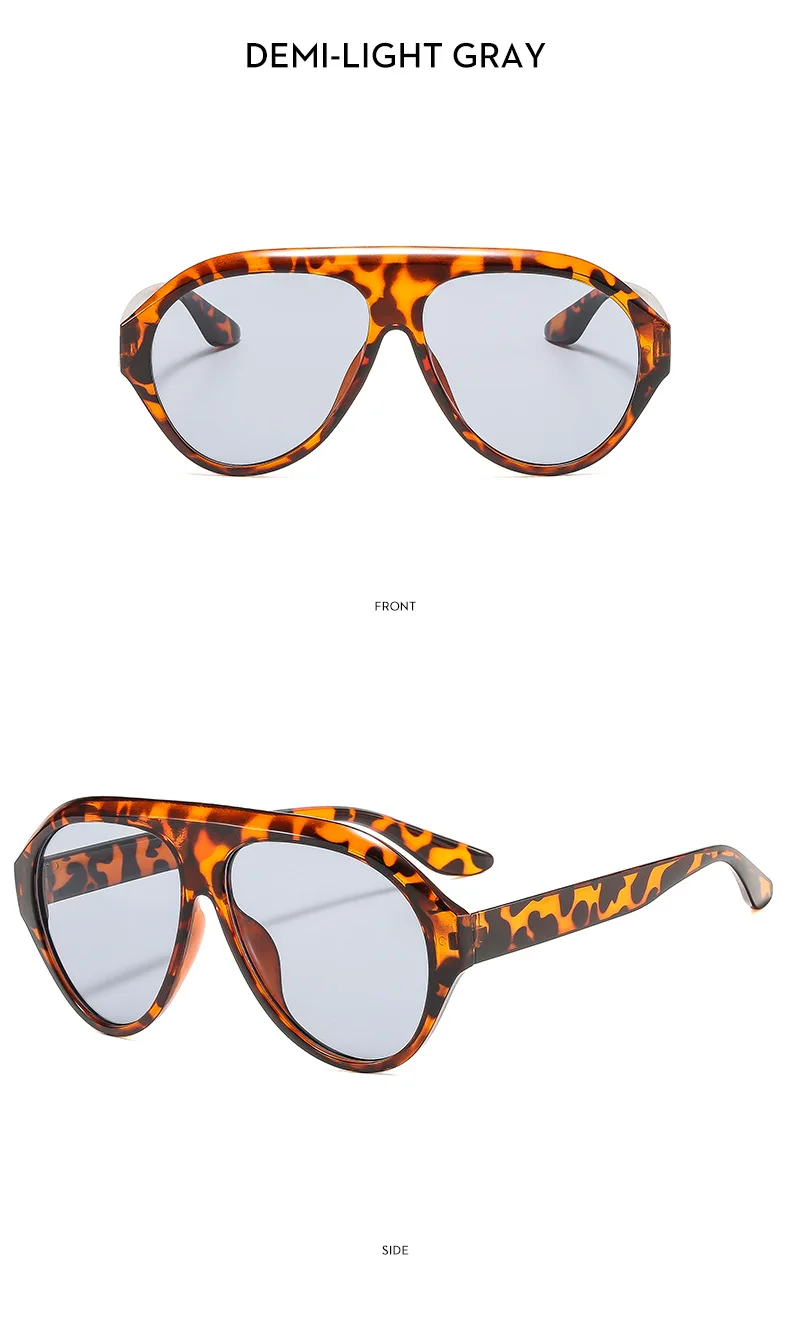 Trend Oversized Frame Pilot Luxury Designer Women's Sunglasses Retro Design Men Sunglass Punk Outdoor Travel Drive Shades UV400