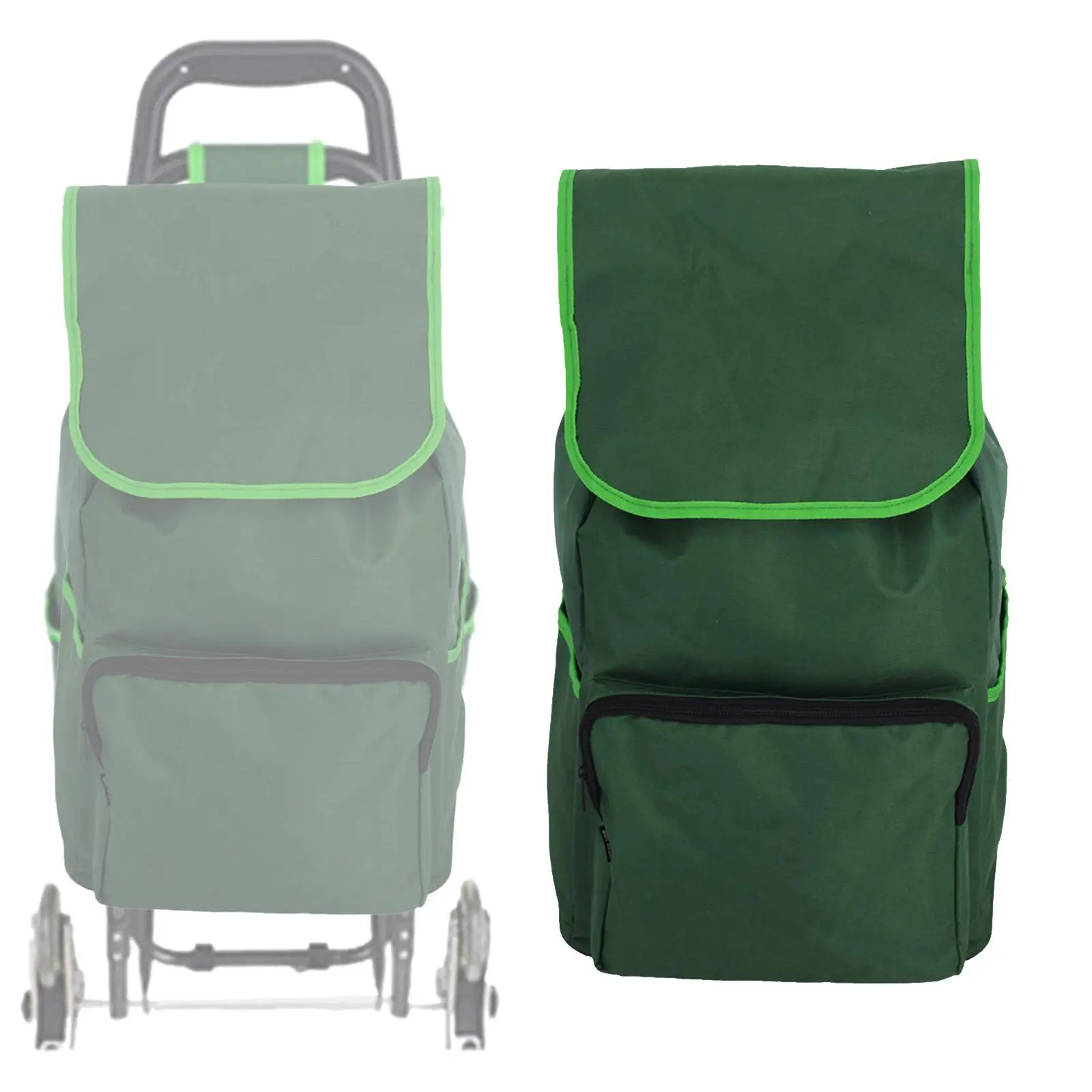 Oxford Cloth Shopping Cart Backup Trolley Bags 31x23x53cm Shopping Cart Bag