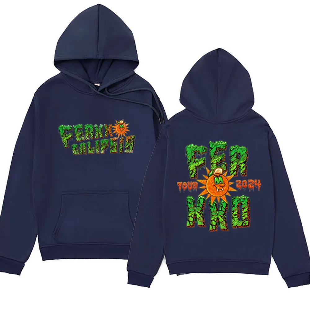 Rap Feid Ferxxo Ferxxocalipsis Tour 2024 Hoodie Men Women Winter Long Sleeve Fleece Sweatshirt Oversized Hip Hop Hoodies Male