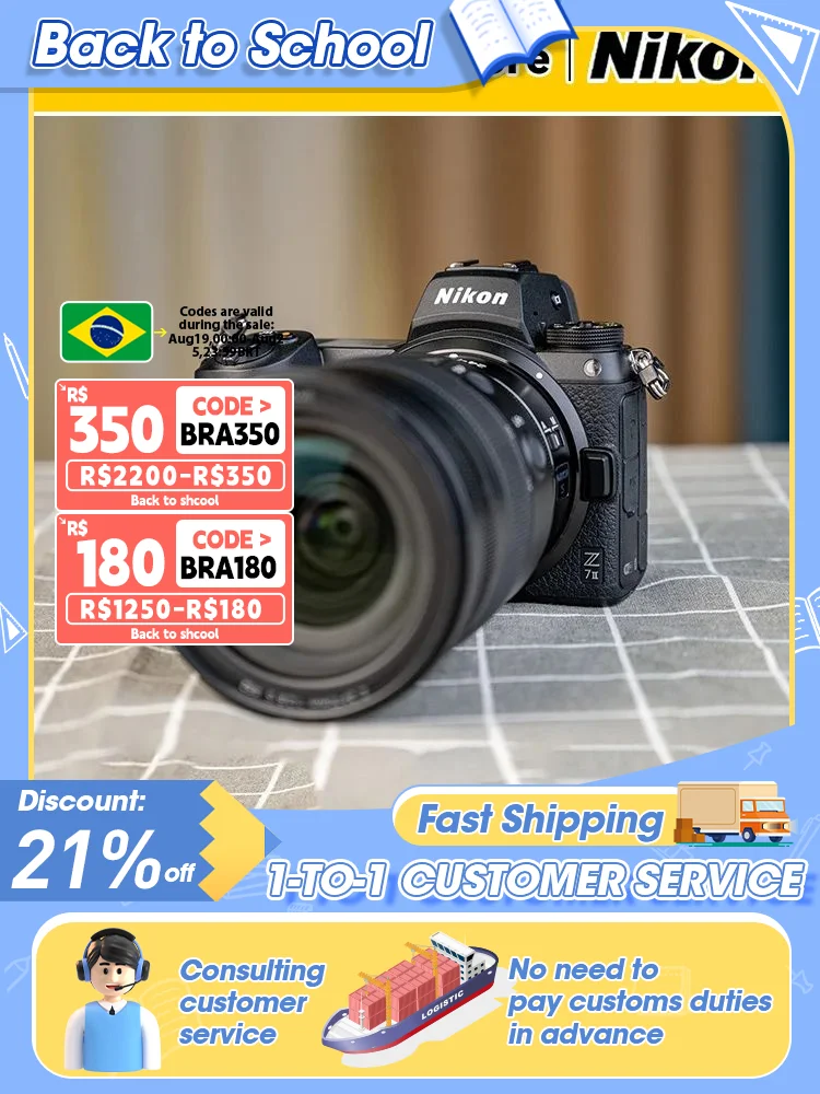 Nikon Z7 Mark II Full-Frame Mirrorless Digital Camera 45.75MP Professional Photography 4K Video Shooting Body Stabilization Z7II