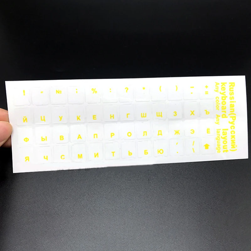Keyboard Stickers Universal Russian Transparent For Laptop Letters Notebook Computer PC Dust Protection