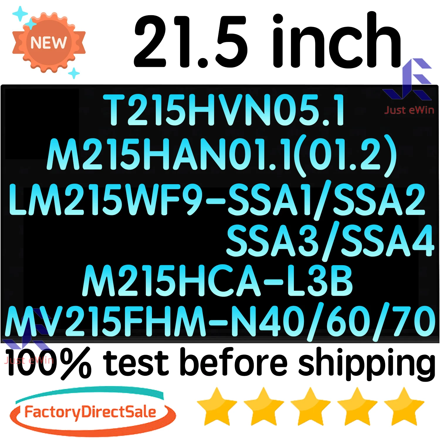 

Новый ЖК-дисплей 21,5 дюйма T215HVN05.1 M215HAN01.1 LM215WF9-SSA1 SSA2 SSA3 SSA4 M215HCA-L3B N60 N70 LM215WF9