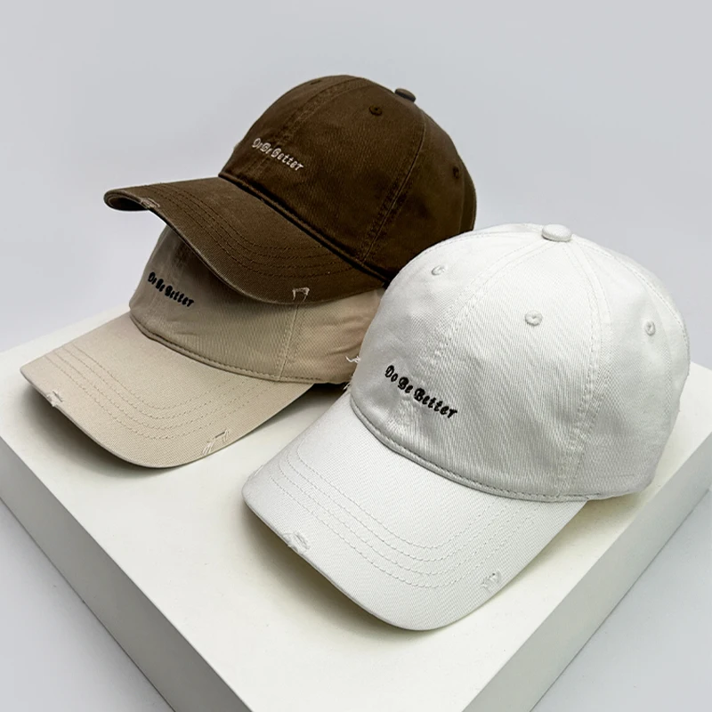 

New Men Women Embroidered Letters Street Baseball Hats Breathable Fashion Sunshade Simple Snapback Caps Versatile High-quality