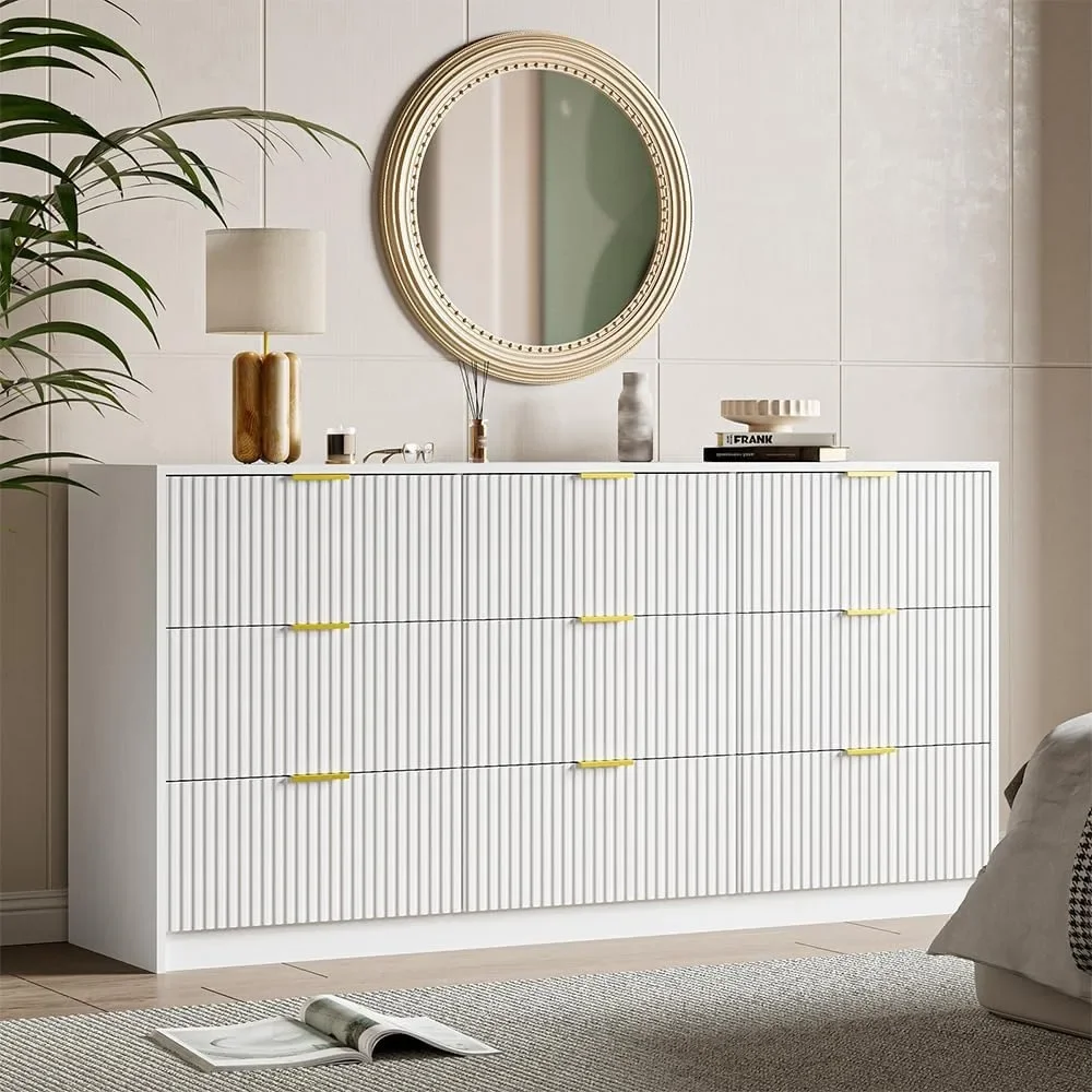 Dresser for Bedroom,Double Dresser, Modern Chest of Drawers for Bedroom, Living Room, Entryway and Closet, 3