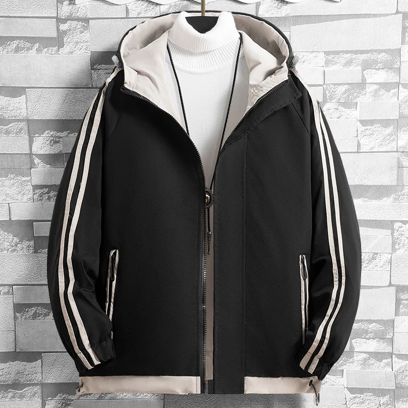 

2023 New Autumn Jacket Men's Coat Youth Casual Quality Men's Stripes Daily
