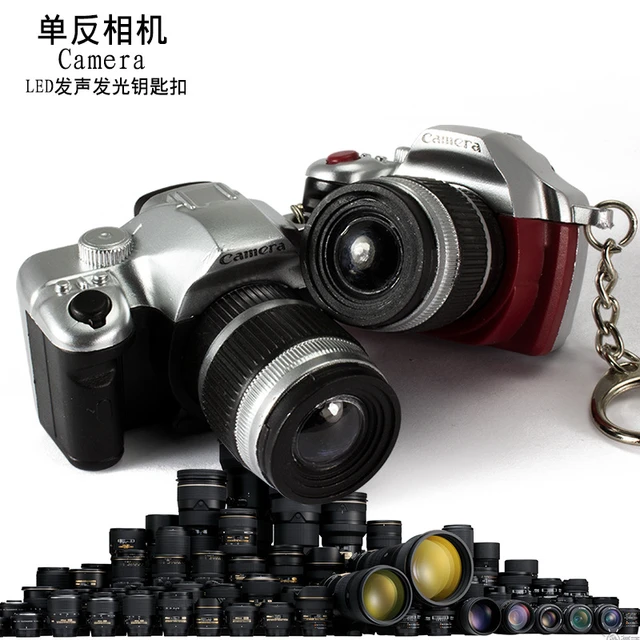 New Children Toys Camera with Keychain Mini Simulation Led Light Flashing Camera for Doll Kids Birthday Gift Action Toy Figures 6