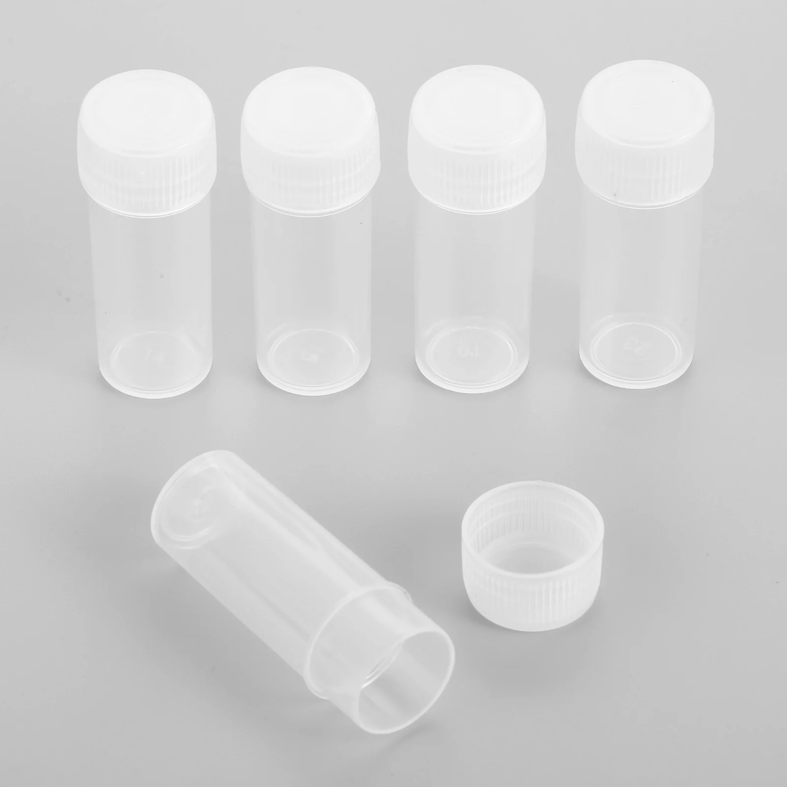 5pcs Sewing Needle Tube Stroage Holder Plastic Box Transparent Beads Buttons Case Container Bottle Multi-purpose Tool