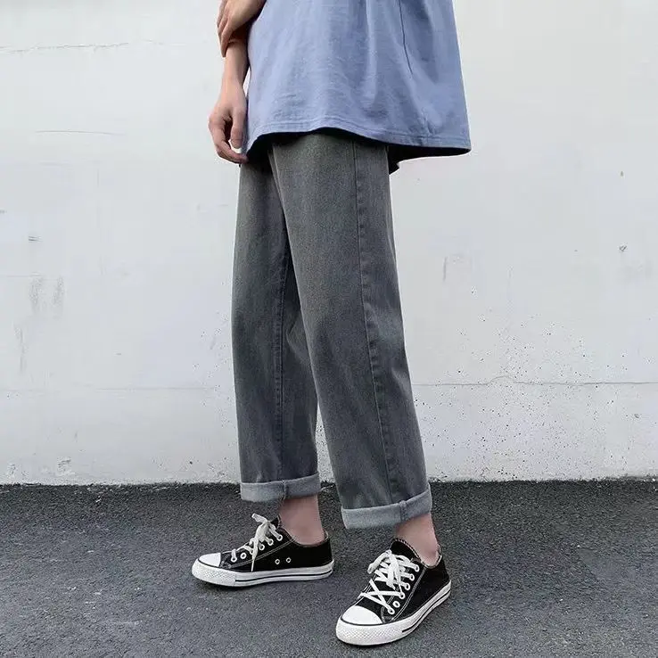 thumbnail image 1 of Pantalones vaqueros holgados y rectos estilo punk hip hop para hombre, pantalones vaqueros para hombre con bolsillos, estilo grunge Y2k, de alta calidad, de lujo, holgados, regulares, tallas X L, 1 of 5